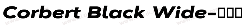 Corbert Black Wide字体转换